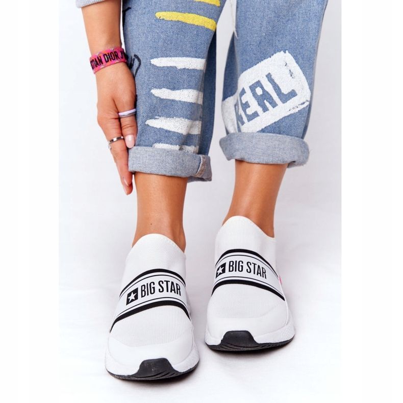 Urheilukengät Slip-On Memory Foam Big Star HH274538 Valkoinen 2