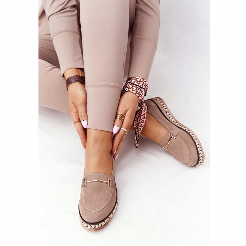Loaferit Laura Messi 2284 Beige Platformilla 1