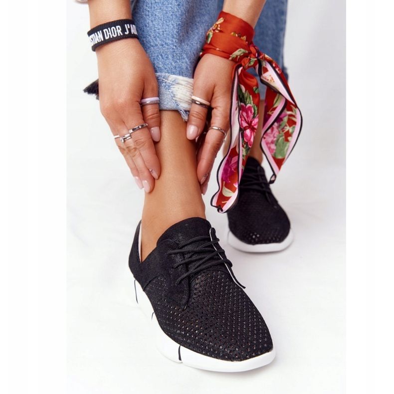 EVE Naisten musta nahkainen urheilukenkäpäiväretki 1