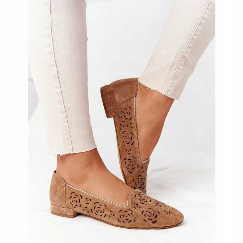 Openwork Loaferit Sergio Leone BL627 Punainen ruskea 2