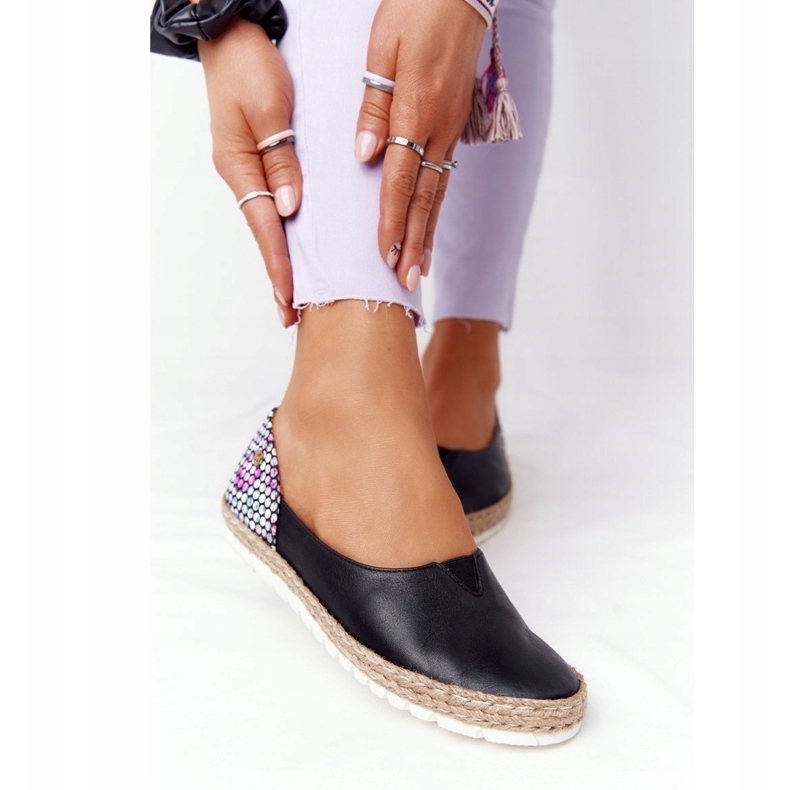 Maciejka 05056-01 mustat nahkabaleriinit monivärinen 2