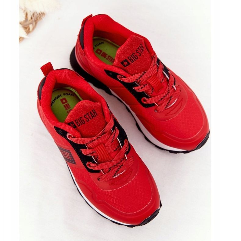 Lasten urheilukengät Memory Foam Big Star HH374173 Punainen 2