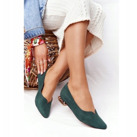 Vihreä Loafers kultaiset korot Vinceza 21-10601 2