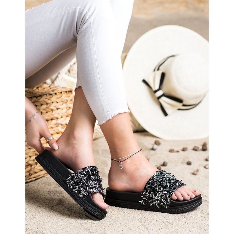 Seastar Muoti kristallitossut musta 1