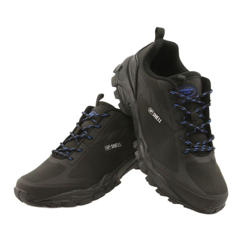 American Club ADI sidotut urheilukengät Amerikan vedenpitävä pehmeä kuori HL17 musta sininen 3