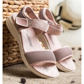 Evento Mukavat sandaalit tarranauhalla 20SD88-2022 vaaleanpunainen 1