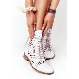 Avoimet nahkakengät Nicole 2627 Valkoinen 2