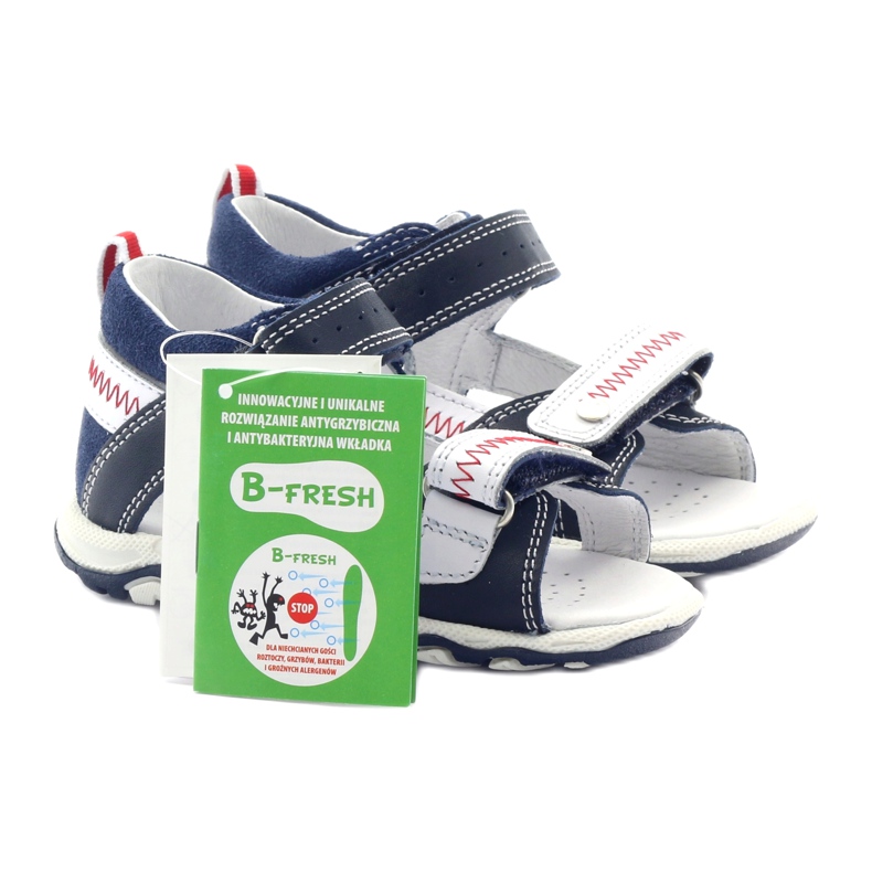 Velcro 81824 Navy/Red Bartek -nahka -sandaalit sininen 5