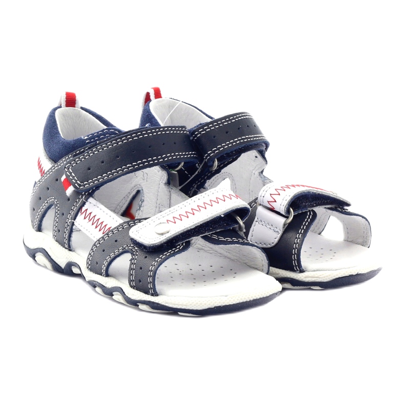 Velcro 81824 Navy/Red Bartek -nahka -sandaalit sininen 4