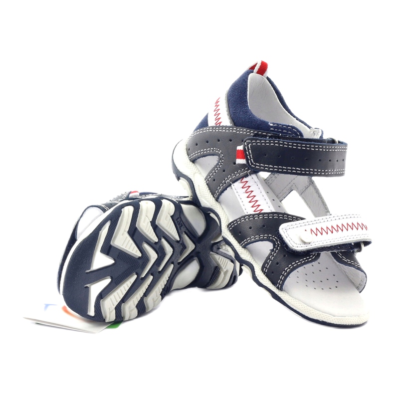 Velcro 81824 Navy/Red Bartek -nahka -sandaalit sininen 3