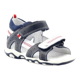 Velcro 81824 Navy/Red Bartek -nahka -sandaalit sininen 1