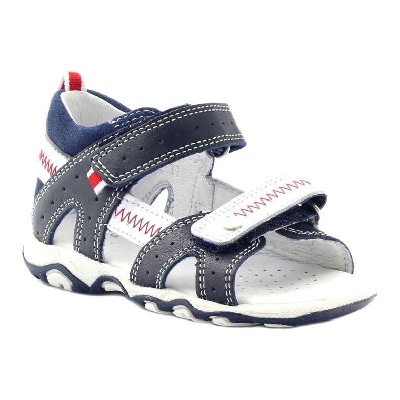 Velcro 81824 Navy/Red Bartek -nahka -sandaalit sininen 1