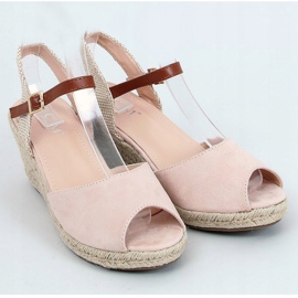 Avoimet varpaat espadrillit beige 77-207 Nude ruskea 1