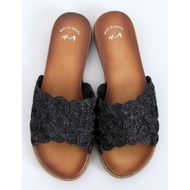 Mustat naisten mustat tohvelit H006 Musta 1