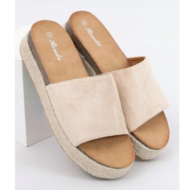Beige espadrilles-tossut 10-215 Beige 1