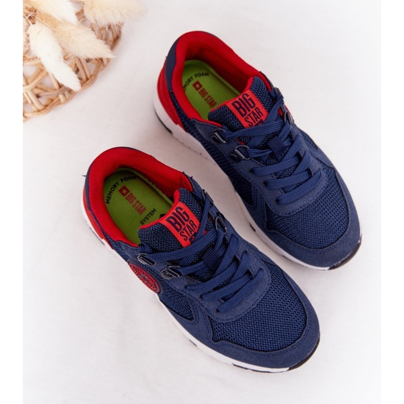 Lasten urheilukengät Memory Foam Big Star HH374175 Navy Blue monivärinen 1
