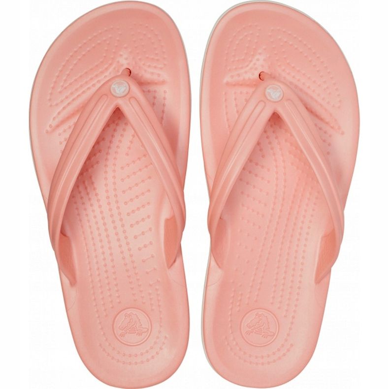 Crocs naisten tohvelit Crocband Flip vaaleanpunainen ja valkoinen 11033 6KP 2