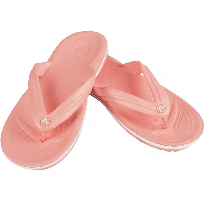 Crocs naisten tohvelit Crocband Flip vaaleanpunainen ja valkoinen 11033 6KP 1