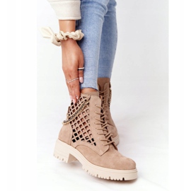 Lewski Shoes Avoimet saappaat Workery Lewski Kengät 3030-0 Hiekka ruskea 2