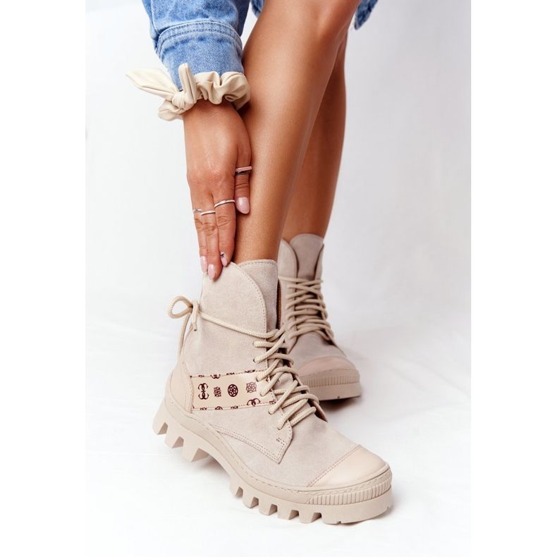 Lewski Shoes Mokkanahkaiset Workery Lewski -kengät 2942-0 Light Beż beige 2