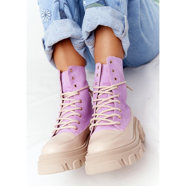 Lewski Shoes Mokkanahkakengät Workery Lewski Kengät 3007-0 Violetti beige 1