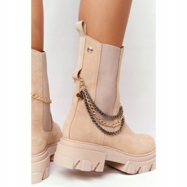 Lewski Shoes Suede Sztyblety Workery Lewski Kengät 2998-0 Hiekka beige monivärinen 2