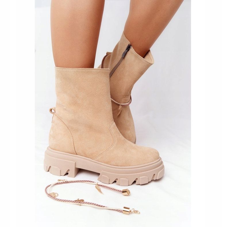 Lewski Shoes Suede Boots Workery Lewski Kengät 3006-0 Hiekka beige monivärinen 1