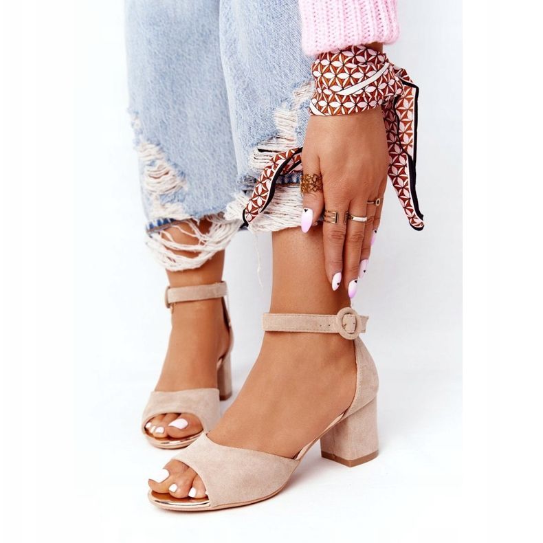 Mokkanahka korkokengät Vinceza 21-20100 Beige 2