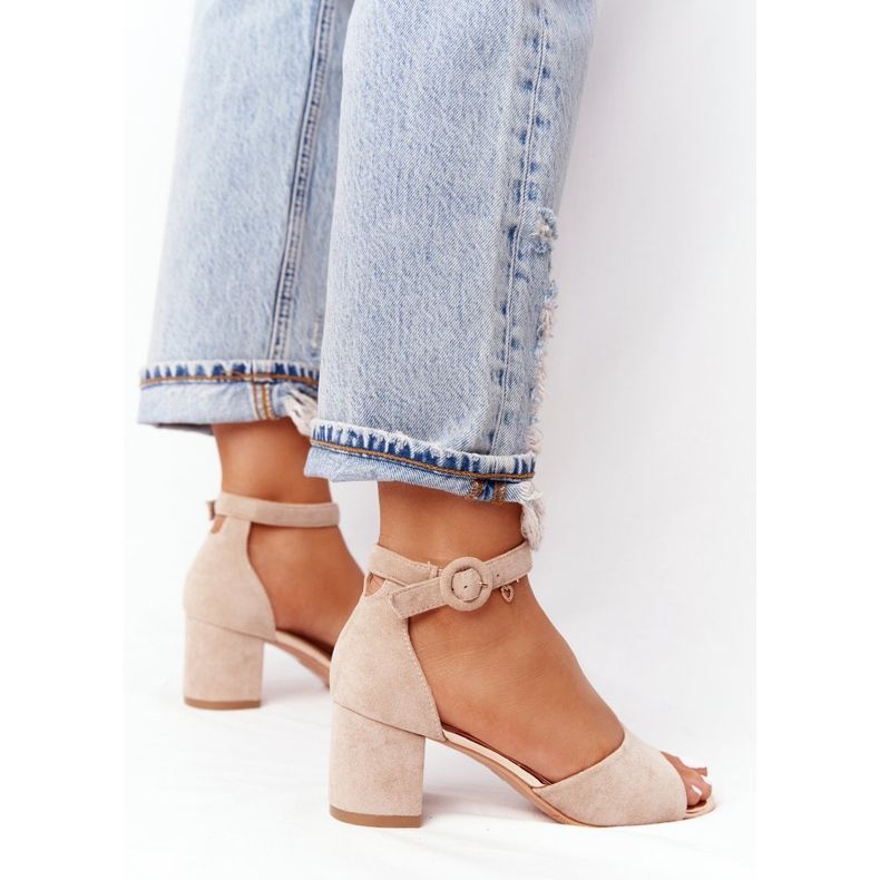 Mokkanahka korkokengät Vinceza 21-20100 Beige 1