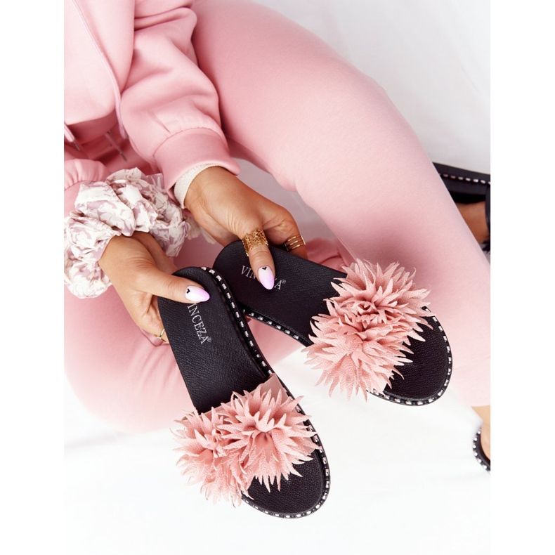 Kumiset tohvelit suuttimilla Vinceza 20-30101 Pink vaaleanpunainen 1