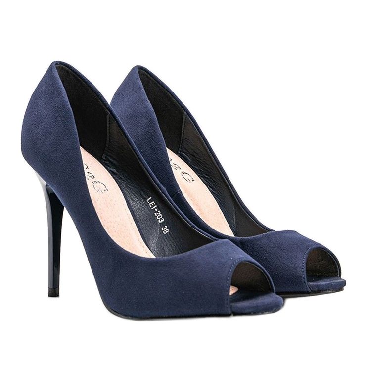 Tummansiniset pumput Janessa -stiletto -kantapäässä tummansininen 1