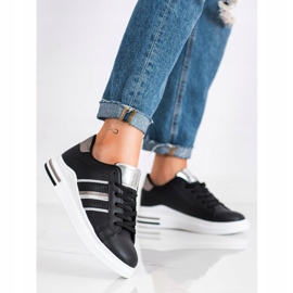 SHELOVET Rennot mustat urheilukengät hopea 2