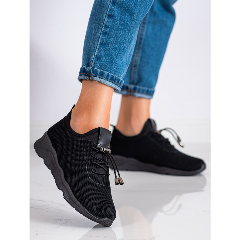 SUPER COOL Mustat tekstiilikengät 1