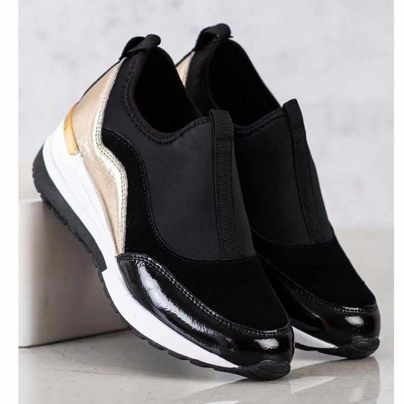 Goodin Nahka Wedge lenkkarit musta kultainen 1