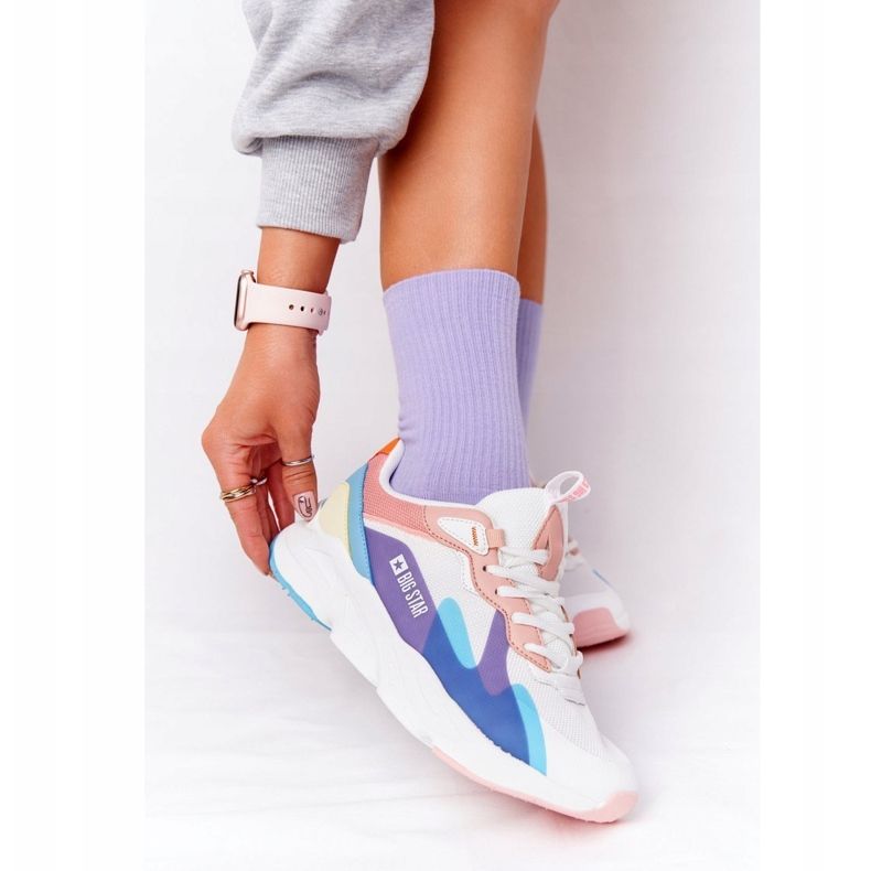 Naisten urheilukengät Memory Foam Big Star HH274809 Valkoinen-Vaaleanpunainen violetti sininen 1