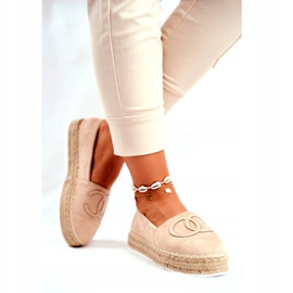 PS1 Naisten espadrillit olkilavalla Beige Febi 2