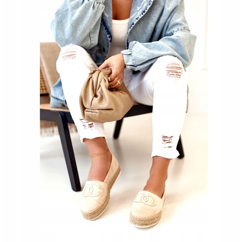 PS1 Naisten espadrillit olkilavalla Beige Febi 1