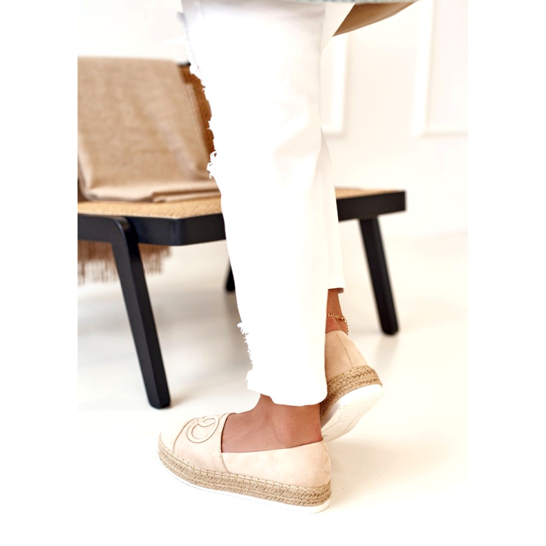 PS1 Naisten espadrillit olkilavalla Beige Febi 4