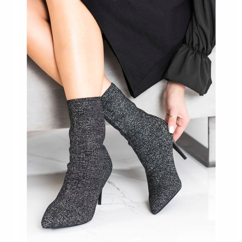 Sabatina Kevät saappaat korkealla kantapäällä musta 1