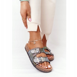 MSMG Mustat Boa -sandaalit korkkipohjalla monivärinen 2