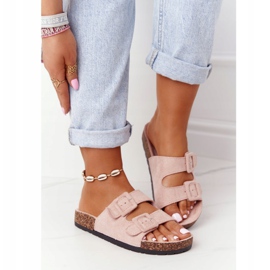 MSMG Mokkanahkatossut korkkipohjassa Vaaleanpunainen Jennifer 2