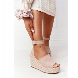 MSMG Beige Makenna Wedge -sandaalit punoksilla 1