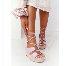 MSMG Sidotut Wedge -sandaalit Violet Mallorca violetti 2