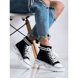 SHELOVET Muodikkaat Slip-On lenkkarit musta 2