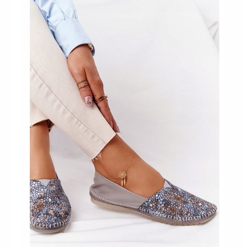 Naisten nahkabalerinat Maciejka 01930-86 Ashen monivärinen 1