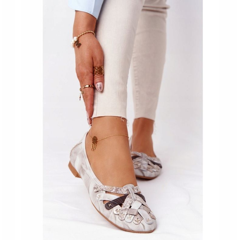 Naisten nahkabaleriinit Maciejka 01358-44 Dirty Beige 2