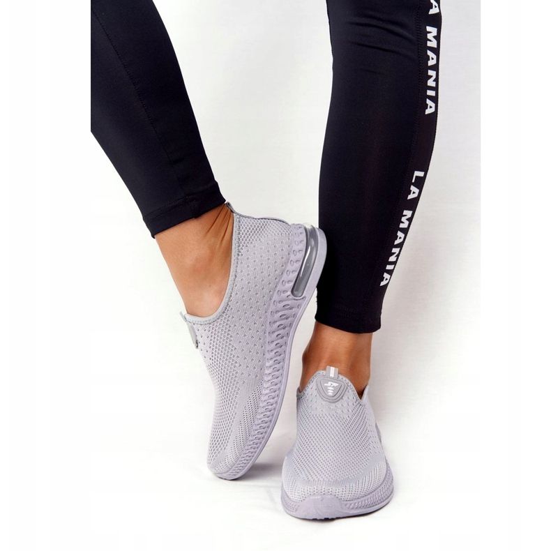 PS1 Naisten urheilukengät Slip-on Grey Be Stretchy harmaa 3