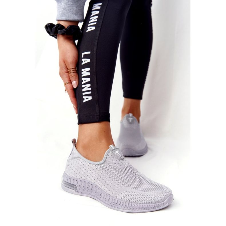 PS1 Naisten urheilukengät Slip-on Grey Be Stretchy harmaa 4