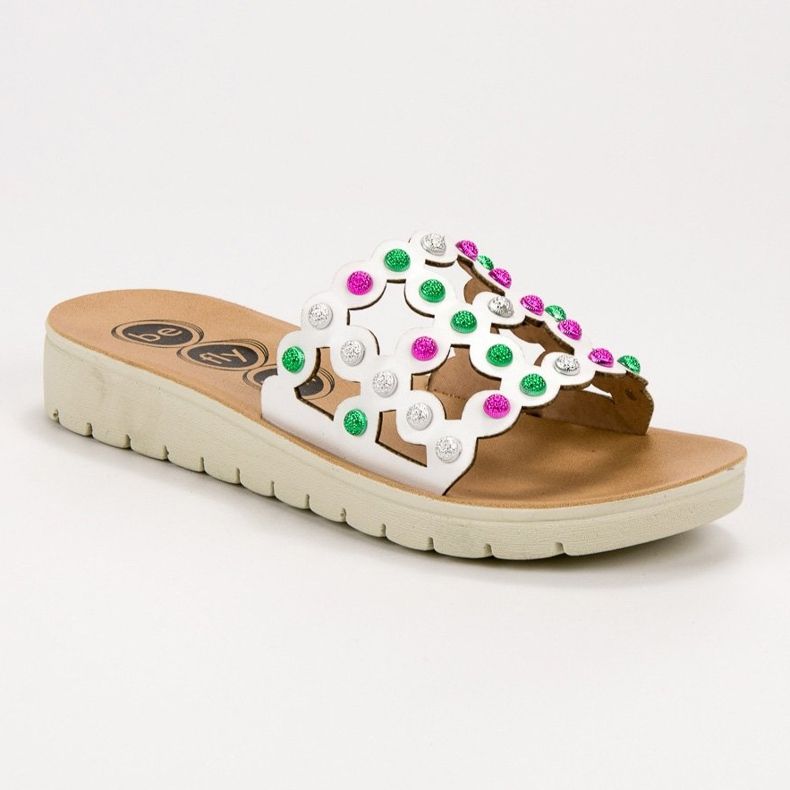 SHELOVET Rento naisten tossut valkoinen monivärinen 1