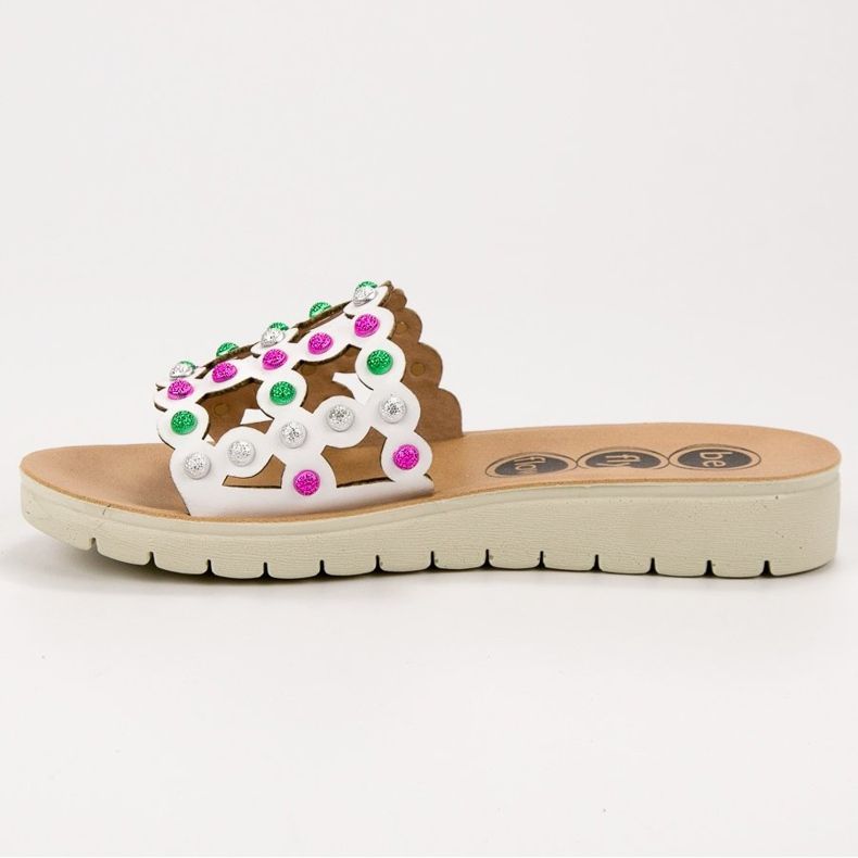 SHELOVET Rento naisten tossut valkoinen monivärinen 2